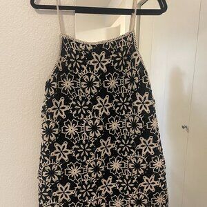 Zara black and white mini dress